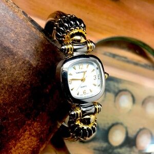 Vernier 2 Tone Cuff Bracelet Watch